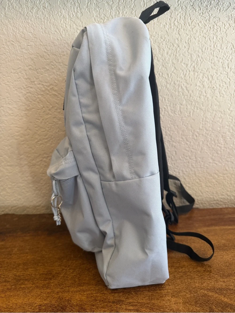 JanSport SuperBreak Backpack Light Blue School Book Travel Daypack Water Bottle